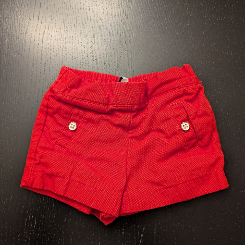3 For $12 Janie and Jack Vibrant Red Textured Shorts